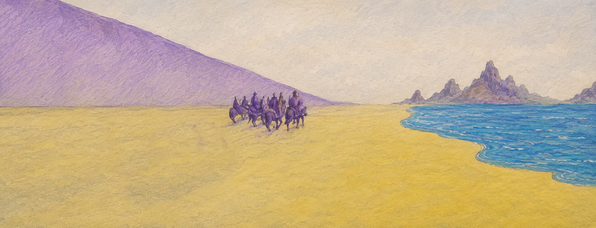 Paisaje de fondo del mural "La Visión de Cázares", comunidades a la distancia